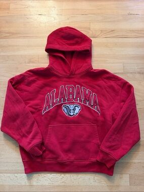Alabama Red Hooded Sweatshirt with Logo